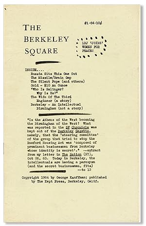 Bild des Verkufers fr The Berkeley Square - No. 1 (1964) zum Verkauf von Lorne Bair Rare Books, ABAA