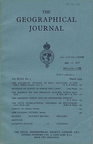 The Journal of the Royal Geographical Society, 'The Antarctic Voyages of R. R. S. Discovery II an...