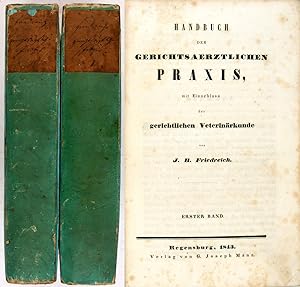 Handbuch der Gerichtsärztlichen Praxis, mit Einschluss der gerichtlichen Veterinärkunde.