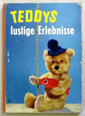 Bild des Verkufers fr Teddys lustige Erlebnisse in Fernsehstadt. (Erlangen, Pestalozzi, 1964). Mit zahlreichen farbigen Illustrationen. 58 (statt 60) S., 1 Bl. Or.-Pp. mit Leinenrcken; leicht fleckig u. mit Schabspuren. (Nr. 1942). zum Verkauf von Jrgen Patzer