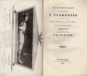 DEL martirio e culto del giovanetto s. Florenzio il cui corpo si venera nella chiesa di S. Giovan...
