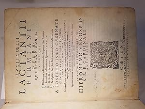 Seller image for Lucii Coelii Lactantii Firmiani Opera, quae extant omnia, videlicet for sale by Bibliophilia Books