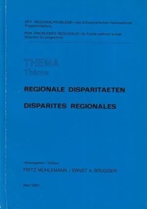 Bild des Verkufers fr Regionale Disparitten / Disparites Regionales. zum Verkauf von Versandantiquariat Dr. Uwe Hanisch