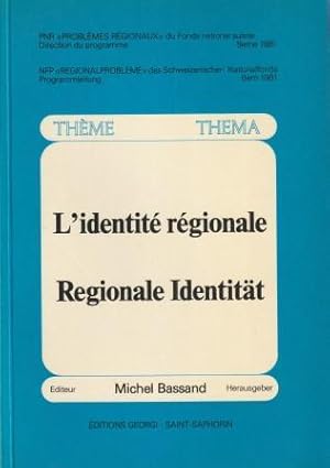 Image du vendeur pour Regionale Identitt. Beitrge zur Erforschung kultureller Aspekte der regionalen Entwicklung. mis en vente par Versandantiquariat Dr. Uwe Hanisch