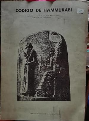 Seller image for Cdigo de Hammurabi. Traducido y comentado por el Dr. Alfonso Reyes for sale by Librera Monte Sarmiento
