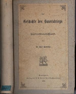 Bild des Verkufers fr Zur Geschichte des Bauernkriegs in Sdwestdeutschland. zum Verkauf von Antiquariat Carl Wegner