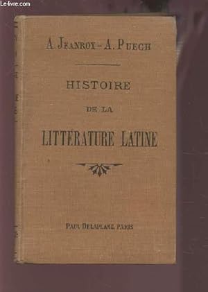 Bild des Verkufers fr HISTOIRE DE LA LITTERATURE LATINE. zum Verkauf von Le-Livre