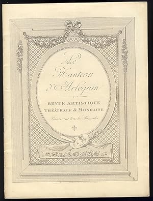 Le Manteau d'Arlequin : Revue artistique, théâtrale et mondaine . N° 12, samedi 21 décembre 1912