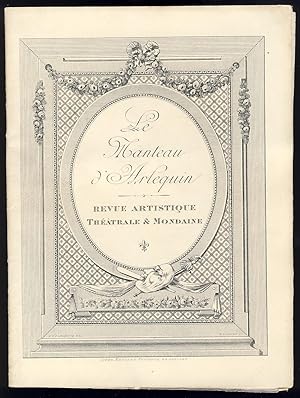 Le Manteau d'Arlequin : Revue artistique, théâtrale et mondaine . N° 12, samedi 6 décembre 1913