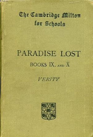 Seller image for PARADISE LOST, BOOKS IX AND X for sale by Le-Livre