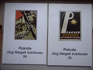Plakate Jörg Weigelt Auktionen (Katalog) 24 u. (Katalog) 25 (in zwei Bänden).