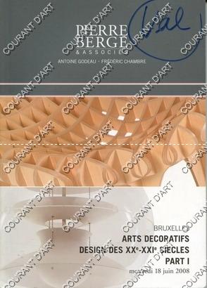 ARTS DECORATIFS. DESIGN DES XXE-XXIE SIECLES. PART I. [LALIQUE. GRAFFART. PERZEL. CAPRON. BAUGNIE...