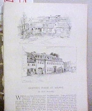 Seller image for Goethe's House At Weimar for sale by Legacy Books II