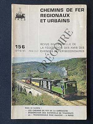 CHEMINS DE FER REGIONAUX ET URBAINS-N°156-1979 VI