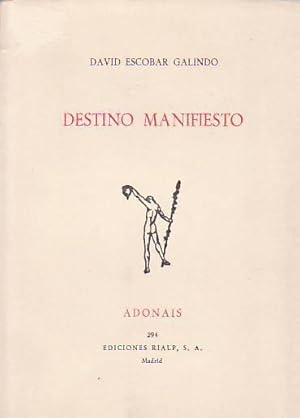 Bild des Verkufers fr DESTINO MANIFIESTO zum Verkauf von Librera Torren de Rueda