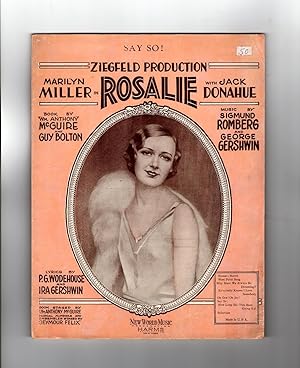 Say So ! / vintage 1928 Sheet Music from the Ziegfeld Production "Rosalie". George Gershwin, Ira ...