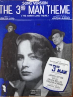 Seller image for Original Sheet Music of THE THIRD 3rd MAN THEME (song version) with Orson Welles , Valli , Trevor Howard , Joseph Cotton for sale by Epilonian Books