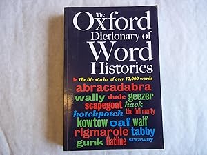 Seller image for The Oxford Dictionary of Word Histories. for sale by Carmarthenshire Rare Books