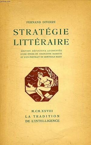 Bild des Verkufers fr STRATEGIE LITTERAIRE zum Verkauf von Le-Livre