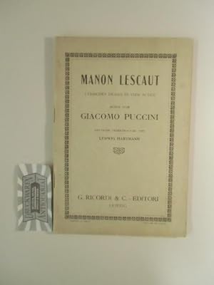 Bild des Verkufers fr Manon Lescaut. Lyrisches Drama in 4 Acten. zum Verkauf von Druckwaren Antiquariat