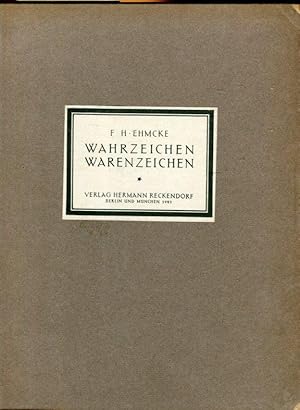 Bild des Verkufers fr Wahrzeichen, Warenzeichen. zum Verkauf von Antiquariat am Flughafen