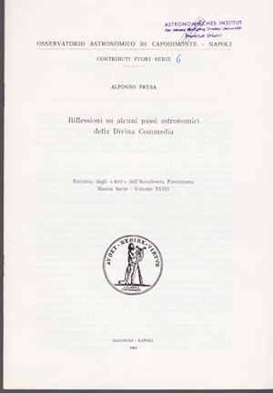 Riflessioni sun alcuni passi astronomici della Divina Commedia.