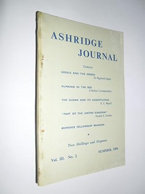 Ashridge Journal Vol.111. No.2 Summer 1951