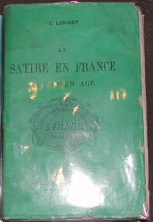 Seller image for La satire au Moyen-ge. for sale by alphabets