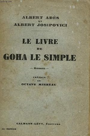Imagen del vendedor de LE LIVRE DE GOHA LE SIMPLE. a la venta por Le-Livre