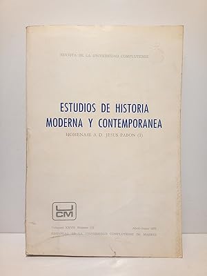 Bild des Verkufers fr Estudios de historia moderna y contempornea: Homenaje a D. Jess Pabn (I) zum Verkauf von Librera Miguel Miranda