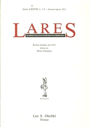 Seller image for Lares. Anno LXXVIII. 0001-0002. Gennaio-Agosto 2012 for sale by Libro Co. Italia Srl