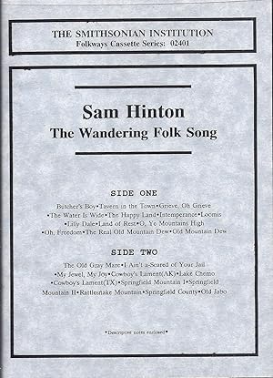 Immagine del venditore per Sam Hinton The Wandering Folksong Cassette Tape musiczfolkmusicz sandiegoz venduto da Charles Lewis Best Booksellers