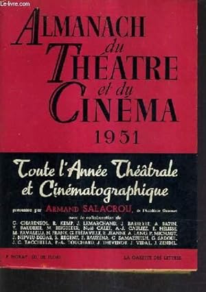 Seller image for ALMANACH DU THEATRE ET DU CINEMA 1951 - TOUTE L'ANNEE THEATRALE ET CINEMATOGRAPHIQUE. for sale by Le-Livre