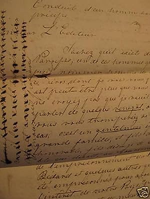 1838 HANDWRITTEN MANUSCRIPT LETTER TO THE EDITOR REGARDING THE POOR STATE OF HOME AND POLITICS DU...
