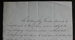 Autograph (?) letter to a con man about a portrait, 1845