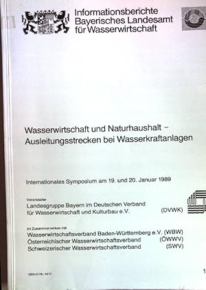 Bild des Verkufers fr Wasserwirtschaft und Naturhaushalt: Ausleitungsstrecken bei Wasserkraftanlagen Informationsberichte Bayerisches Landesamt fr Wasserwirtschaft; 1/ 89 zum Verkauf von books4less (Versandantiquariat Petra Gros GmbH & Co. KG)