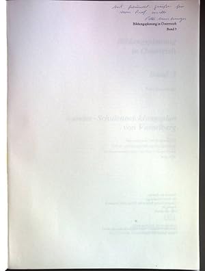 Bild des Verkufers fr Landes-Schulentwicklungsplan Vorarlberg (SIGNIERTES EXEMPLAR) Bildungsplanung in sterreich; Bd. 3 zum Verkauf von books4less (Versandantiquariat Petra Gros GmbH & Co. KG)