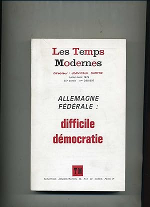 REVUE MENSUELLE LES TEMPS MODERNES .N°396- 397 : ALLEMAGNE FÉDÉRALE : DIFFICILE DÉMOCRATIE.