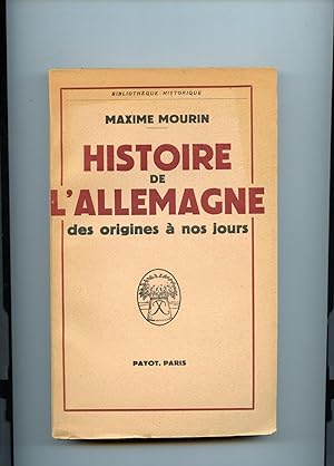 Bild des Verkufers fr HISTOIRE DE L'ALLEMAGNE DES ORIGINES A NOS JOURS. zum Verkauf von Librairie CLERC