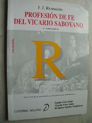 Imagen del vendedor de PROFESIN DE FE DEL VICARIO SABOYANO. J. J. ROUSSEAU a la venta por Librera Maestro Gozalbo