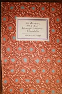 Bild des Verkufers fr Die Miniaturen der Berliner Baisonqur - Handschrift. 28 farbige Tafeln. zum Verkauf von Antiquariat Johann Forster