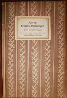 Image du vendeur pour lteste deutsche Dichtungen. mis en vente par Antiquariat Johann Forster