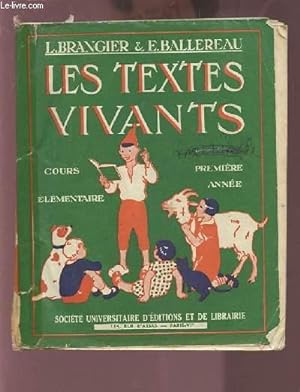 Image du vendeur pour LES TEXTES VIVANTS - COURS ELEMENTAIRE PREMIERE ANNEE. mis en vente par Le-Livre