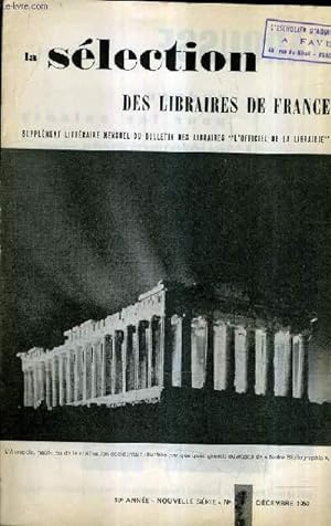 Image du vendeur pour LA SELECTION DES LIBRAIRES DE FRANCE N7 DECEMBRE 1959 - 10E ANNEE NOUVELLE SERIE - mis en vente par Le-Livre