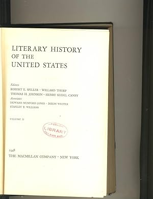 Imagen del vendedor de Literary History of the United States a la venta por Richard Lemay