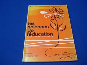 Image du vendeur pour Les Sciences de l'Education pour l'Ere Nouvelle. N2-3 mis en vente par Emmanuelle Morin