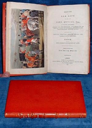 Seller image for MEMOIRS OF THE LIFE OF THE LATE JOHN MYTTON, Esq. of Halston, Shropshire . With Notices of his Hunting, Shooting, Driving, Racing, and Extravagant Exploits, by NIMROD. With Numerous Illustrations by Alken. Reprinted from the New Sporting Magazine. for sale by Abbey Antiquarian Books