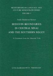 Bild des Verk�ufers f�r Bedouin Boundaries in Central Sinai and the Southern Negev zum Verkauf von SKULIMA Wiss. Versandbuchhandlung