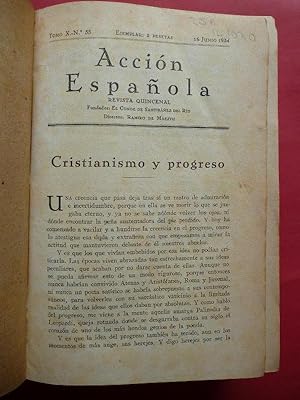 Seller image for ACCIN ESPAOLA. Revista Mensual. Ramiro de Maeztu. Fundador: El Conde de Santibez del Ro. Nms. 55 - 61. for sale by Carmichael Alonso Libros