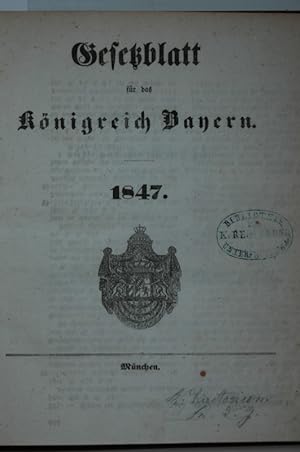 Gesetzblatt für das Königreich Bayern 1847-48.